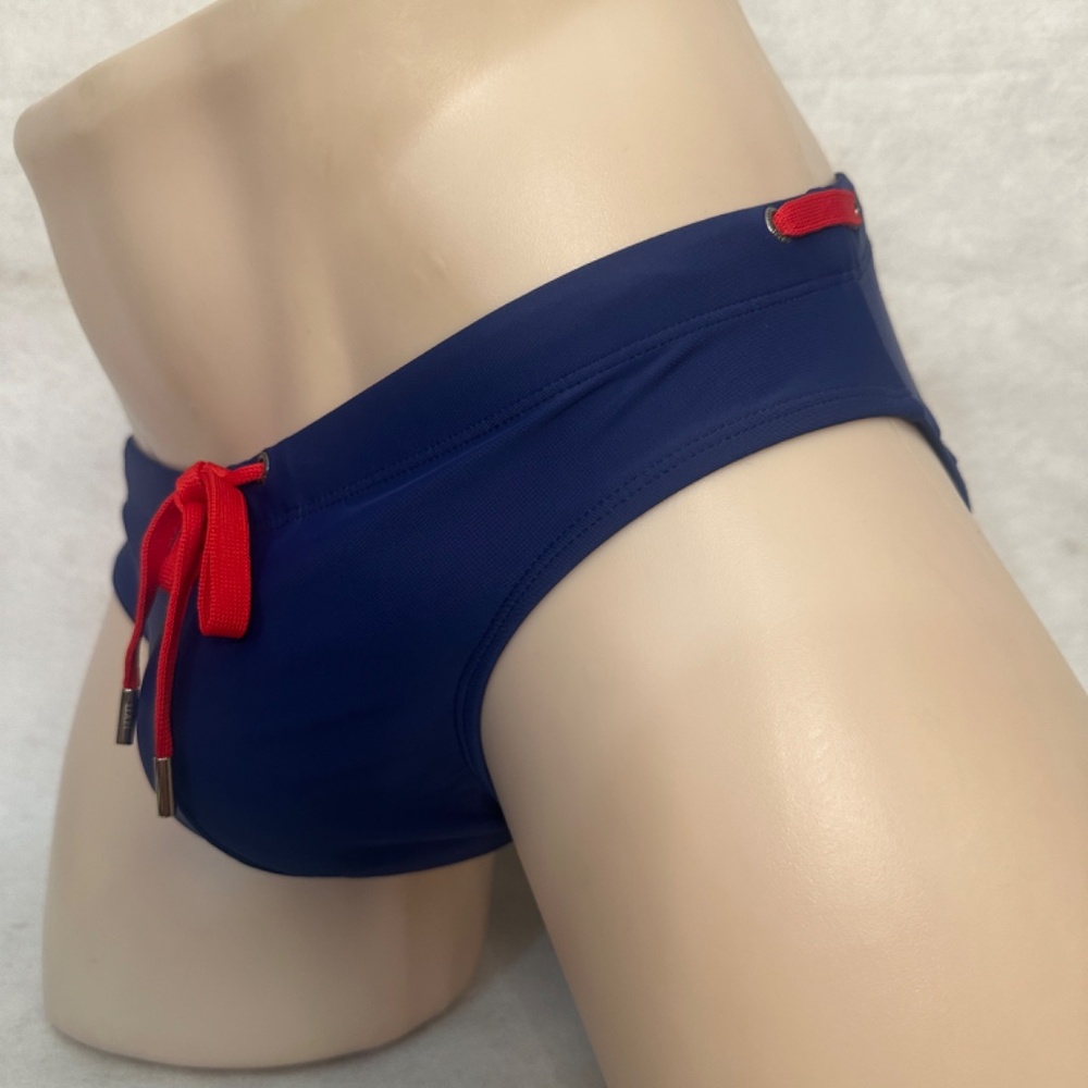 BALL Men’s Navy Swim Trunks with Red Drawstring - Picture 2 of 6